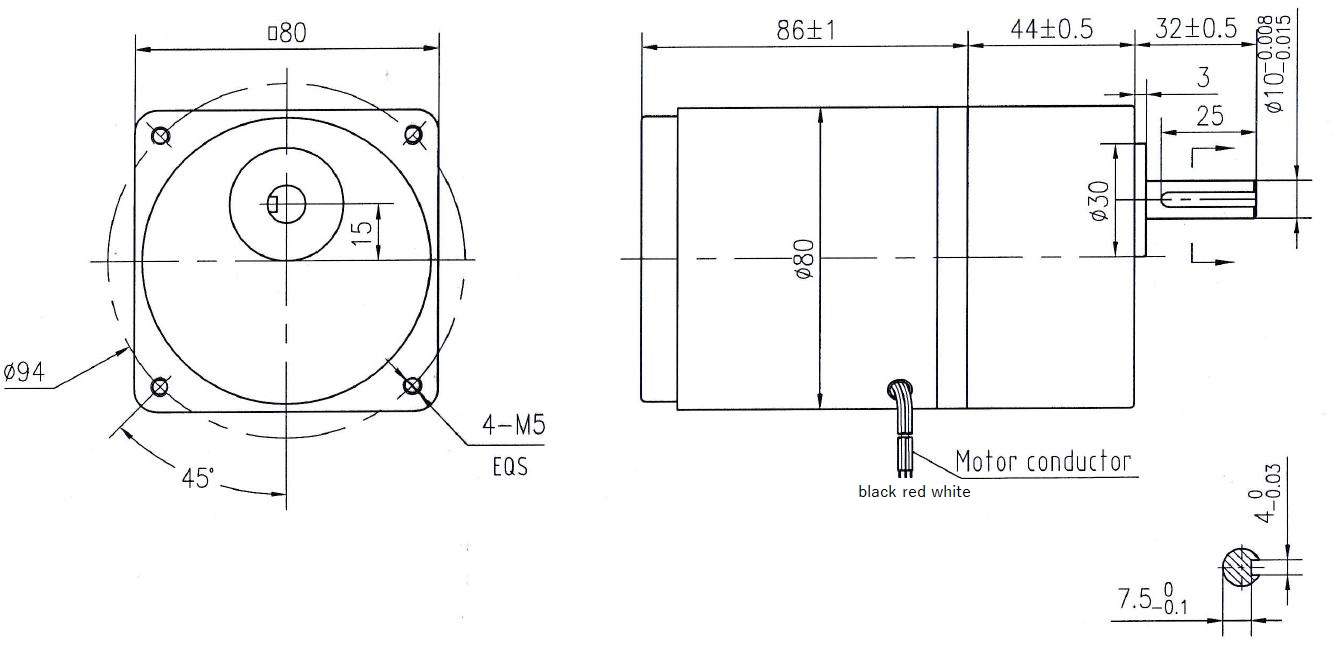 Desenho de 25W de GearMotor